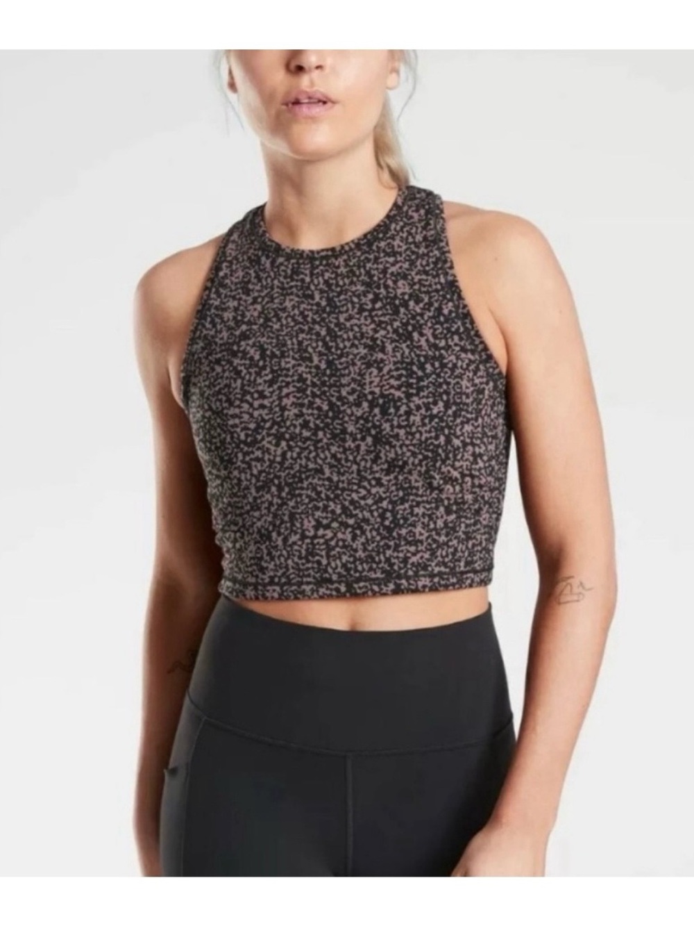 Athleta Women’s XS Shanti Crop Jacuard Sleeveless Tank Top Shirt